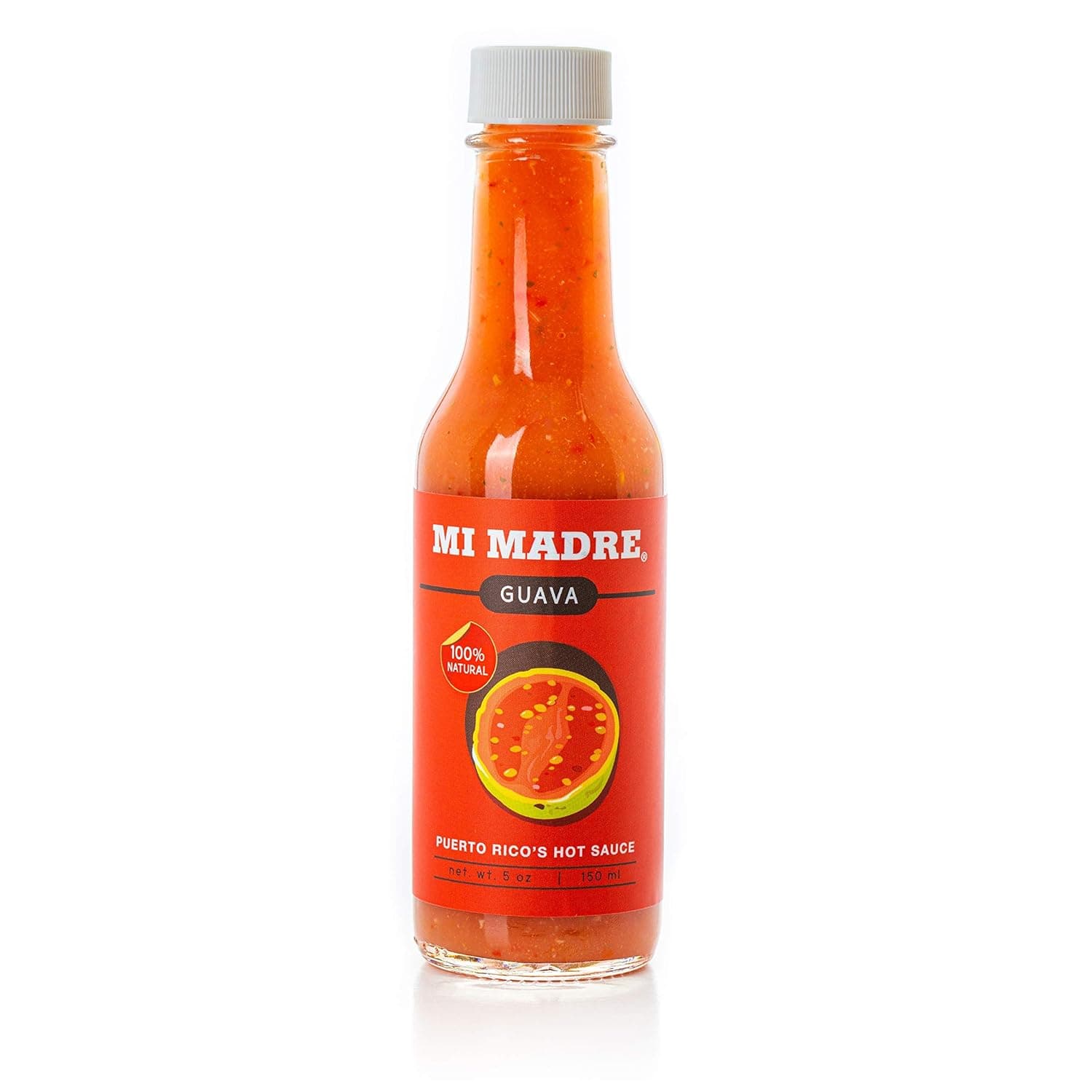 Mi Madre Guava Hot Sauce, Handcrafted in Puerto Rico, 100 Percent Natural, 5 Ounce (Pack of 1)