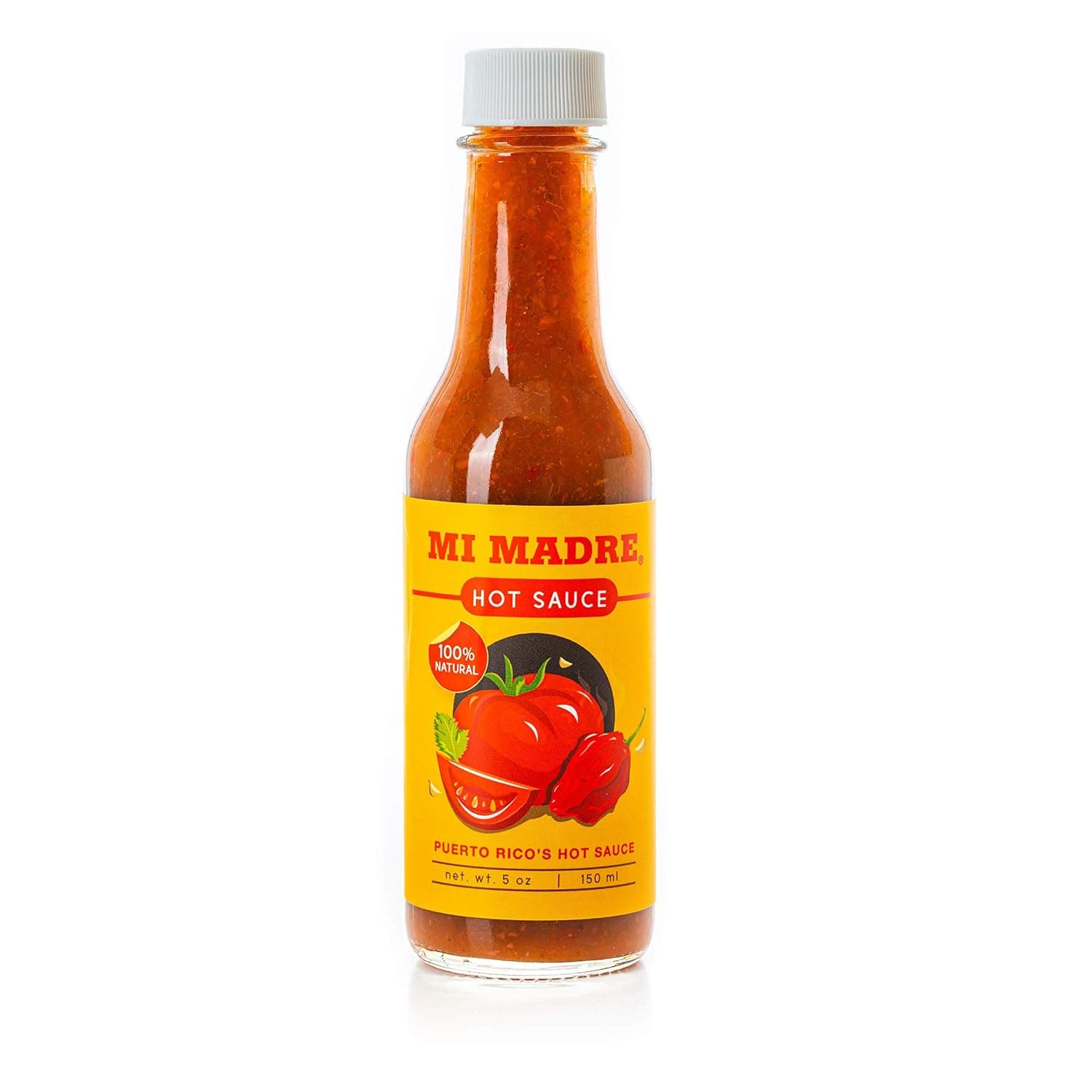 Mi Madre Tomato Based Hot Sauce, Handcrafted in Puerto Rico, 100 Percent Natural, 5 Ounce (Pack of 1)